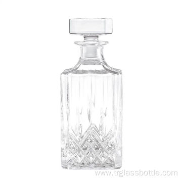 Mini Whiskey Glass Bottle Patterned Glass Bottle